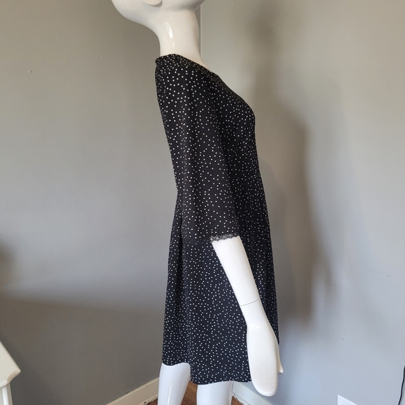 Modcloth Yumi Polka Dot Lace Trimmed Dress, VGUC, Size S - Picture 5 of 7